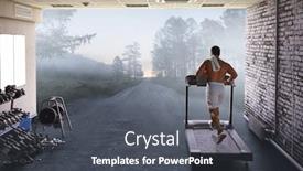  Presentation with route - Amazing PPT theme having choose-your-route-for-running backdrop and a dark gray colored foreground