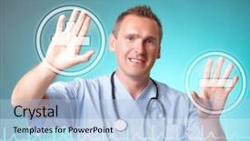  Presentation with interface - Presentation design with chooses plus and minus symbol background and a light blue colored foreground