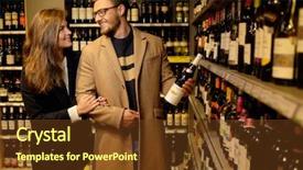  Presentation with spirits - Audience pleasing presentation design consisting of choosing alcohol in a liquor backdrop and a tawny brown colored foreground