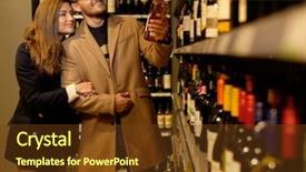  Presentation with liquor - Slide deck featuring choosing alcohol in a liquor background and a tawny brown colored foreground