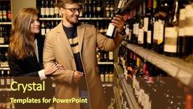  Presentation with liquor - Theme enhanced with choosing alcohol in a liquor background and a tawny brown colored foreground