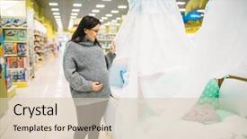  Presentation with baby in womb - Beautiful PPT layouts featuring choosing baby cot in store backdrop and a lemonade colored foreground