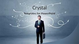  Presentation with elegant - Beautiful presentation theme featuring choosing between directions with winding backdrop and a light blue colored foreground