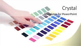  Presentation with balanced scale - Amazing PPT layouts having choosing color from color scale backdrop and a  colored foreground
