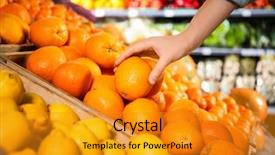  Presentation with drone pour la détéction des oranges - Amazing presentation having choosing fresh oranges in supermarket backdrop and a  colored foreground