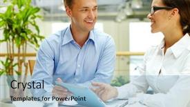  Presentation with best solution - Slide deck enhanced with choosing the best business solution background and a light blue colored foreground