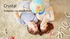  Presentation with tour - Presentation theme featuring choosing vacation tour background and a lemonade colored foreground