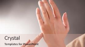  Presentation with alternative medicine - Slide set featuring chop point emotional freedom technique background and a coral colored foreground