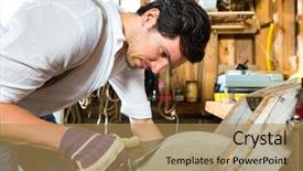  Presentation with wood tools - Beautiful theme featuring chop the fire wood backdrop and a  colored foreground