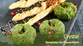  Presentation with traditional vietnamese soup pho - Beautiful slide deck featuring chopped and minced cabbage eggplant backdrop and a tawny brown colored foreground