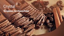  Presentation with parchment - Amazing slide set having chopped chocolate on parchment closeup backdrop and a tawny brown colored foreground