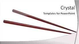  Presentation with chopsticks - Colorful slides enhanced with chopsticks isolated on white background backdrop and a white colored foreground