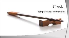  Presentation with wooden - Cool new PPT theme with chopsticks on a wooden holder backdrop and a white colored foreground