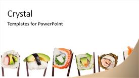  Presentation with image resolution - Presentation design featuring chopsticks separated on white background and a white colored foreground