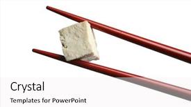  Presentation with chopsticks - PPT theme enhanced with chopsticks with cube of tofu background and a white colored foreground