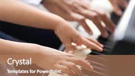  Presentation with piano - Cool new slides with chords - young man and little girl backdrop and a coral colored foreground