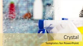  Presentation with person cry - Amazing theme having chores in bathroom at home backdrop and a yellow colored foreground