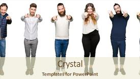  Presentation with people collage - PPT theme enhanced with chosen - collage of people over white background and a  colored foreground