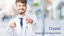  Presentation with professional tennis player athlete man - Cool new presentation theme with chosen - young professional scientist man wearing backdrop and a  colored foreground