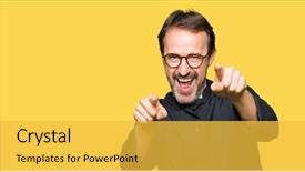  Presentation with middle east camel caravan - PPT theme consisting of chosen god - middle age priest man wearing background and a yellow colored foreground