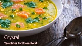  Presentation with fish - PPT layouts with chowder-american-style-fish-soup background and a wine colored foreground