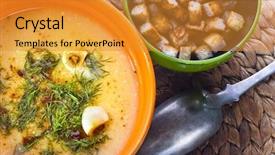  Presentation with fish carton - Cool new theme with chowder in the painted ceramic backdrop and a gold colored foreground