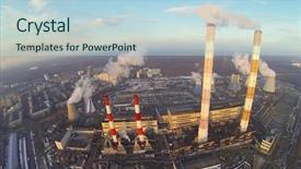  Presentation with power plant - Slide deck enhanced with chp - territory of power plant background and a light blue colored foreground