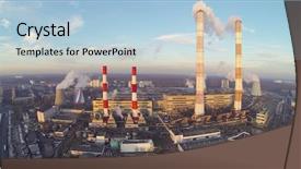  Presentation with unmanned - PPT layouts enhanced with chp - territory of power plant background and a light blue colored foreground