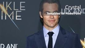  Presentation with los angeles - Amazing PPT theme having chris-pine-at-the-los backdrop and a tawny brown colored foreground