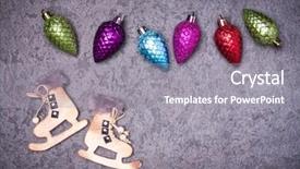  Presentation with christmas card - PPT layouts having chrismas blue - christmas greeting card noel festive background and a gray colored foreground