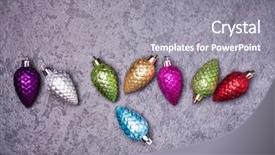  Presentation with new year card - Slide deck enhanced with chrismas blue - christmas greeting card noel festive background and a gray colored foreground