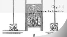  Presentation with christ - Slide deck enhanced with christ-and-saint-francis-near background and a light gray colored foreground