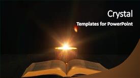  Presentation with candle - Slide set enhanced with christ candles - bible on the table background and a wine colored foreground