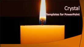  Presentation with candle - Slides enhanced with christ candles - burning candle isolated on black background and a wine colored foreground