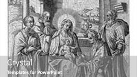  Presentation with joseph - Audience pleasing theme consisting of christ-child-in-the-presence backdrop and a gray colored foreground