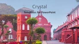  Presentation with malacca - Presentation design having christ-church-melaka-in-malacca background and a light blue colored foreground