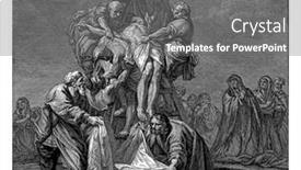  Presentation with christ - Theme having christ-is-taken-down background and a gray colored foreground