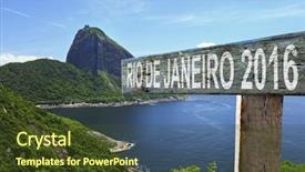  Presentation with olympic games - Slide set featuring christ redeemer - 2016 olympic games rio de background and a tawny brown colored foreground