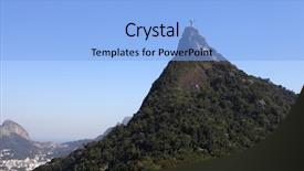  Presentation with christ - Cool new slides with christ redeemer - rio de janeiro backdrop and a light blue colored foreground