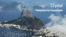  Presentation with christ - Slides with christ redeemer - rio de janeiro background and a teal colored foreground