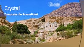  Presentation with orthodox - Amazing slide set having christ rock - famous orthodox monastery of st backdrop and a  colored foreground