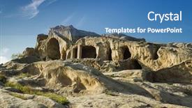  Presentation with old city of jerusalem - Cool new slide set with christ rock - old cave city uplistsikhe backdrop and a  colored foreground