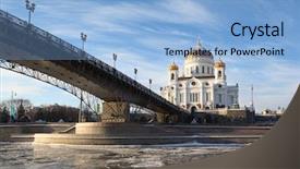  Presentation with christ - Presentation theme consisting of christ savior cathedral and patriarchal background and a light blue colored foreground