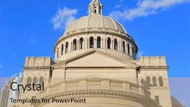 Presentation with christian church - Beautiful PPT theme featuring christ scientist in christian science backdrop and a coral colored foreground