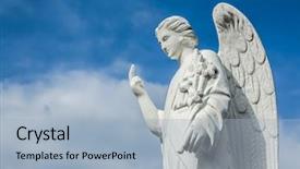  Presentation with christ - Colorful slides enhanced with christ the redeemer in nha backdrop and a light blue colored foreground