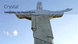  Presentation with christ - Slides consisting of christ-the-redeemer-statue background and a  colored foreground