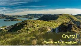  Presentation with port service - Beautiful theme featuring christchurch gondola and the lyttelton backdrop and a tawny brown colored foreground