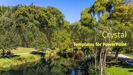  Presentation with new zealand - Presentation theme enhanced with christchurch-rather-quiet-river-flows background and a tawny brown colored foreground