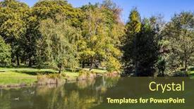  Presentation with new zealand - Cool new PPT layouts with christchurch-rather-quiet-river-flows backdrop and a tawny brown colored foreground