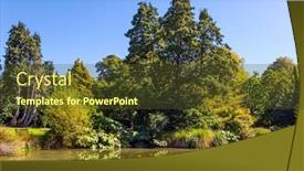  Presentation with tourism - Slide set enhanced with christchurch-travel-to-new-zealand background and a tawny brown colored foreground